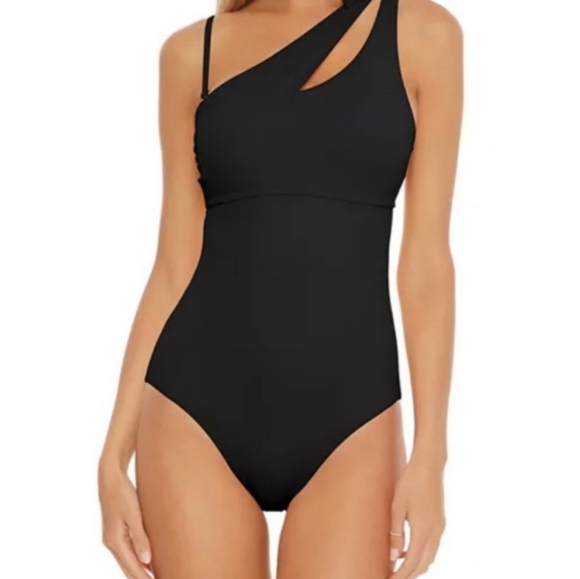 NEW BECCA Sadie Color Code Asymmetrical Swimsuit - Picture 3 of 7
